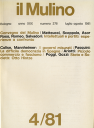 Copertina del fascicolo dell'articolo Misurare i governi: la distribuzione territoriale dei governanti italiani 1948-78